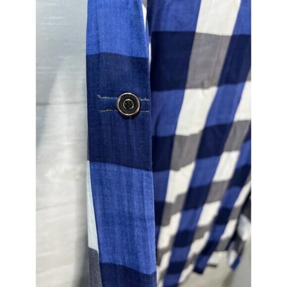 Women's Sport‎ Blue/Black Headway Long Sleeve Plaid Tunic Medium - Picture 6 of 6